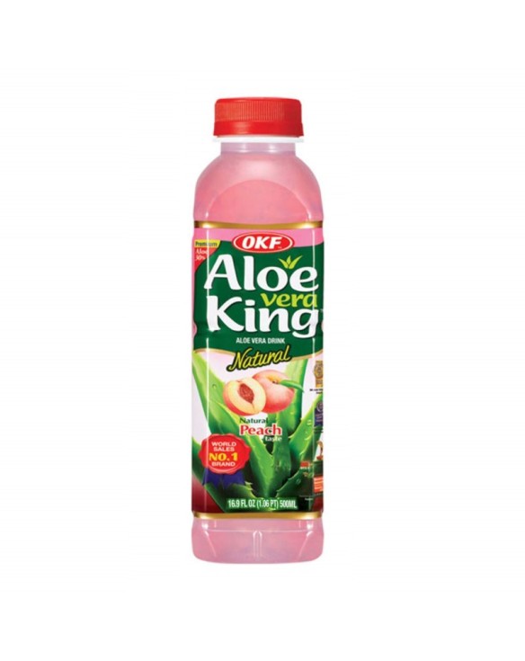 Bebida de aloe vera sabor melocoton Okf 500ml