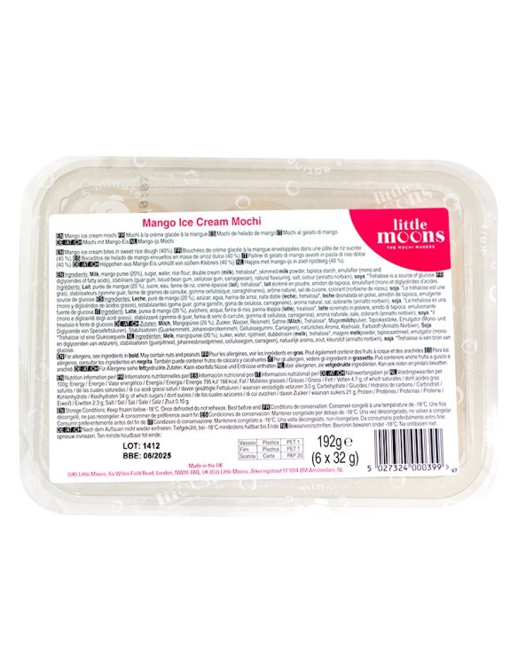 Mochis Little Moons de Helado de Mango 6uds.