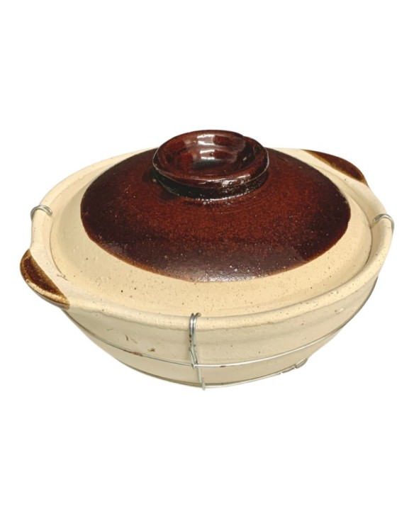 Cazuela de barro con alambre 16cm