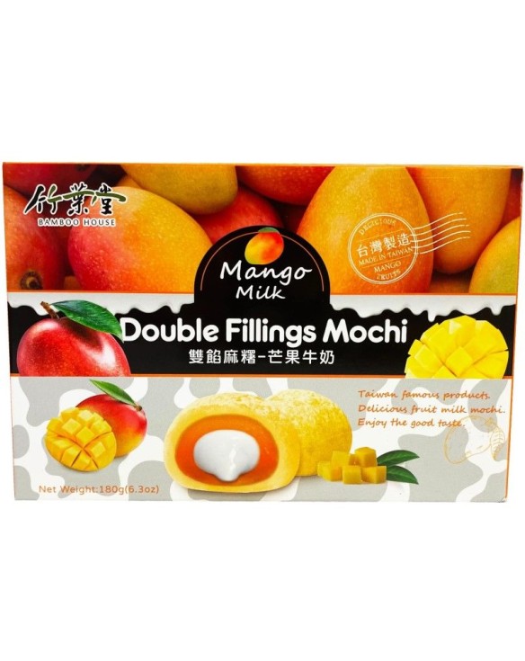 Mochis Bamboo House con Doble Relleno de Mango y Leche 6uds.