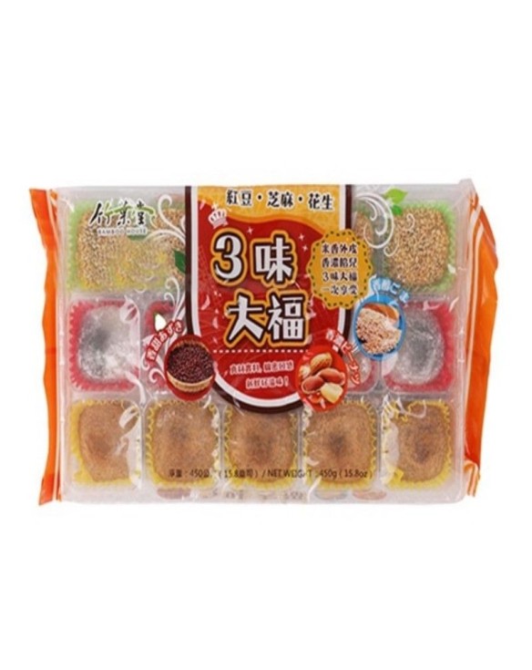 Mochis surtidos de judía roja, sésamo y cacahuete (BAMBOO HOUSE) 450g