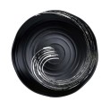 Plato redondo de porcelana black maru 3,5cm