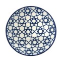 Plato redondo de porcelana con estrella azul para salsa 9,5cm