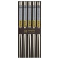 Palillos inoxidables 22,5cm gris 5pares