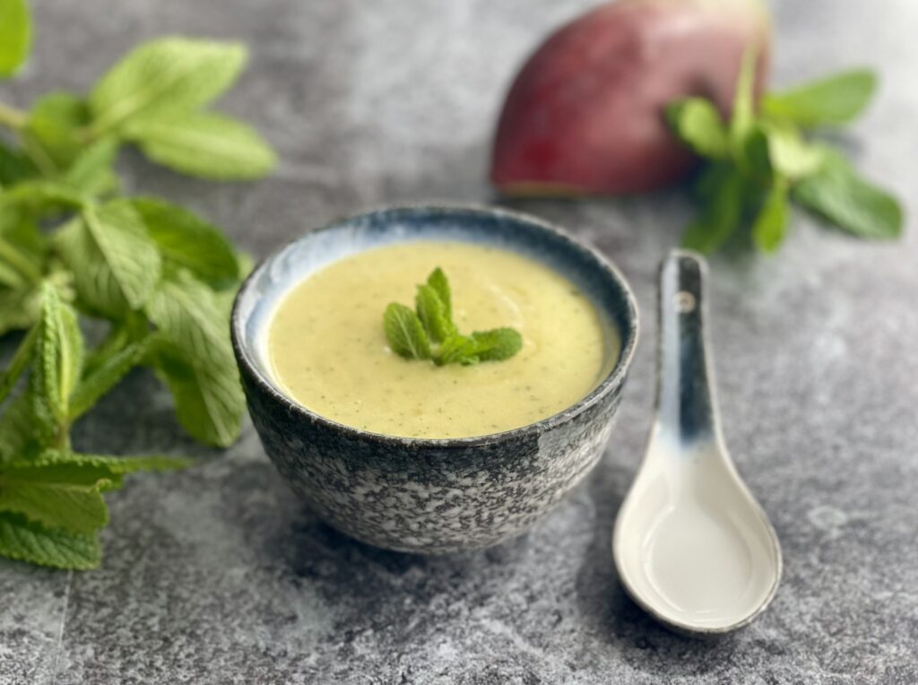 CREMA DE MANGO CON GELATINA KONJAC